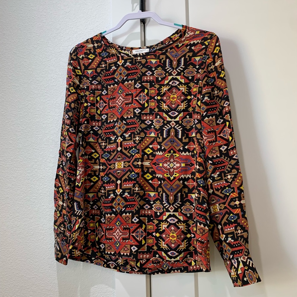 Equipment femme multi colored silk blouse
